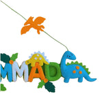 Crenay Handmade Dinosaur Name Wall Hanger 30cm x 15cm