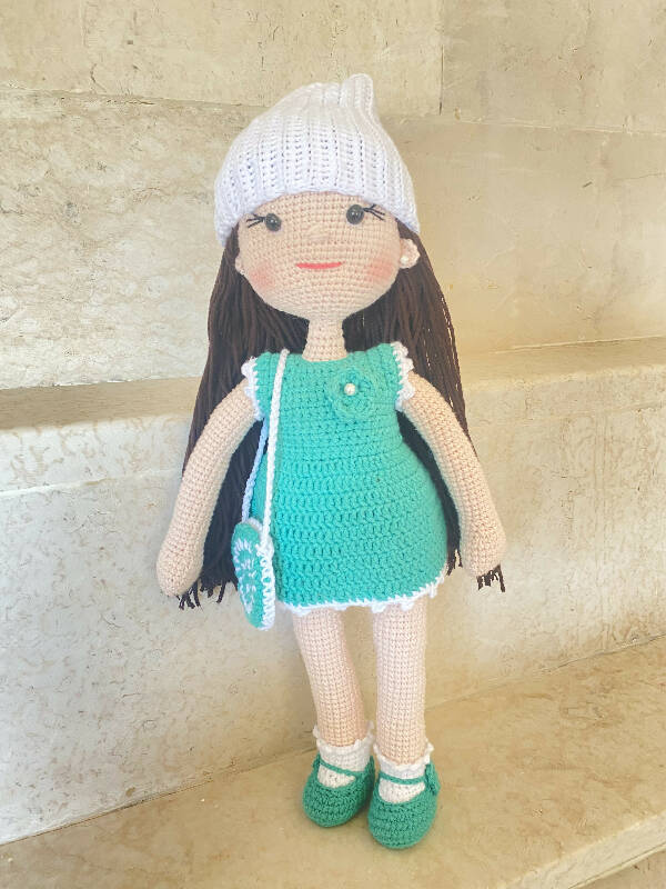 Handmade By Noha Handmade Crochet Doll Sisi height 30cm Weight 0.1