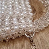 Lulua Stitches Handmade Crystal And Pearl Beaded Bag