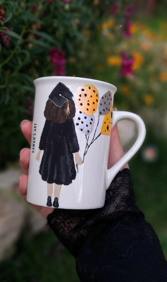 Rawan's Art Hand Painted Graduation Mug Design