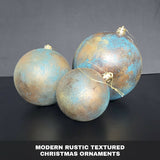 Karoun's Modern Rustic Textured Christmas Ornaments