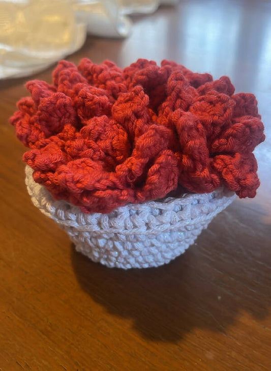 It's So Yarn Handmade Crochet Flower Pot Coaster