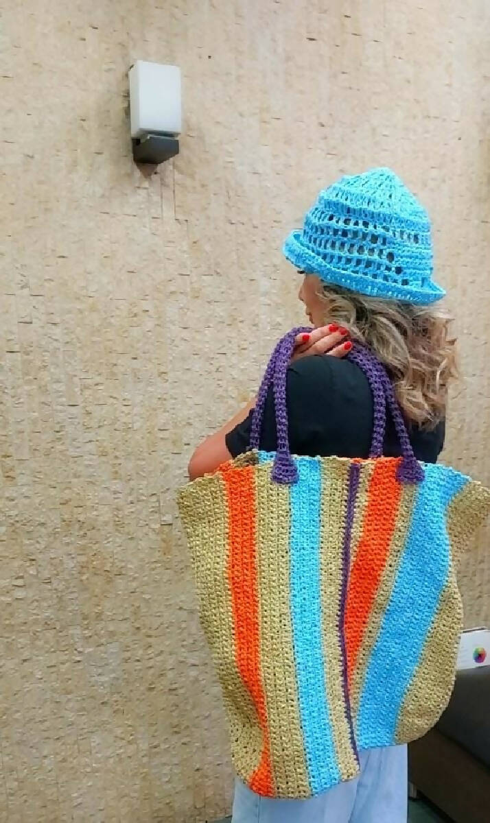 Mimo.n.stitch Handmade Crochet Raffia Big Bag
