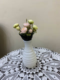 Massa Flowers Wihte Plastic Vase 25cm