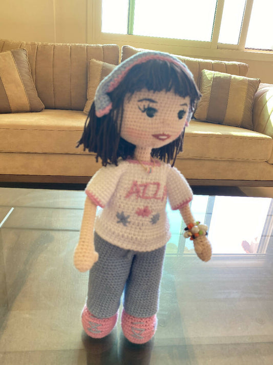 Handmade by Noha Handmade Crochet Doll Azza weight 90 gr height 135cm