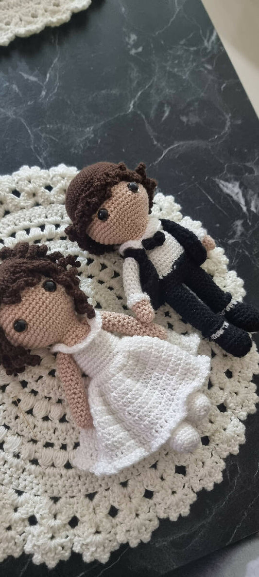 Handmade By R.F Handmade Bride and Groom Crochet Dolls