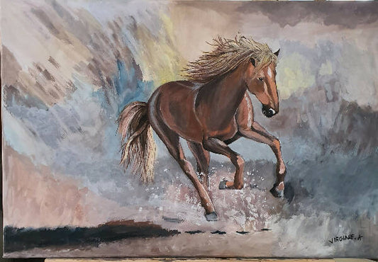 Vero Running Wild Acrylic Painting (60 x 40 cm)