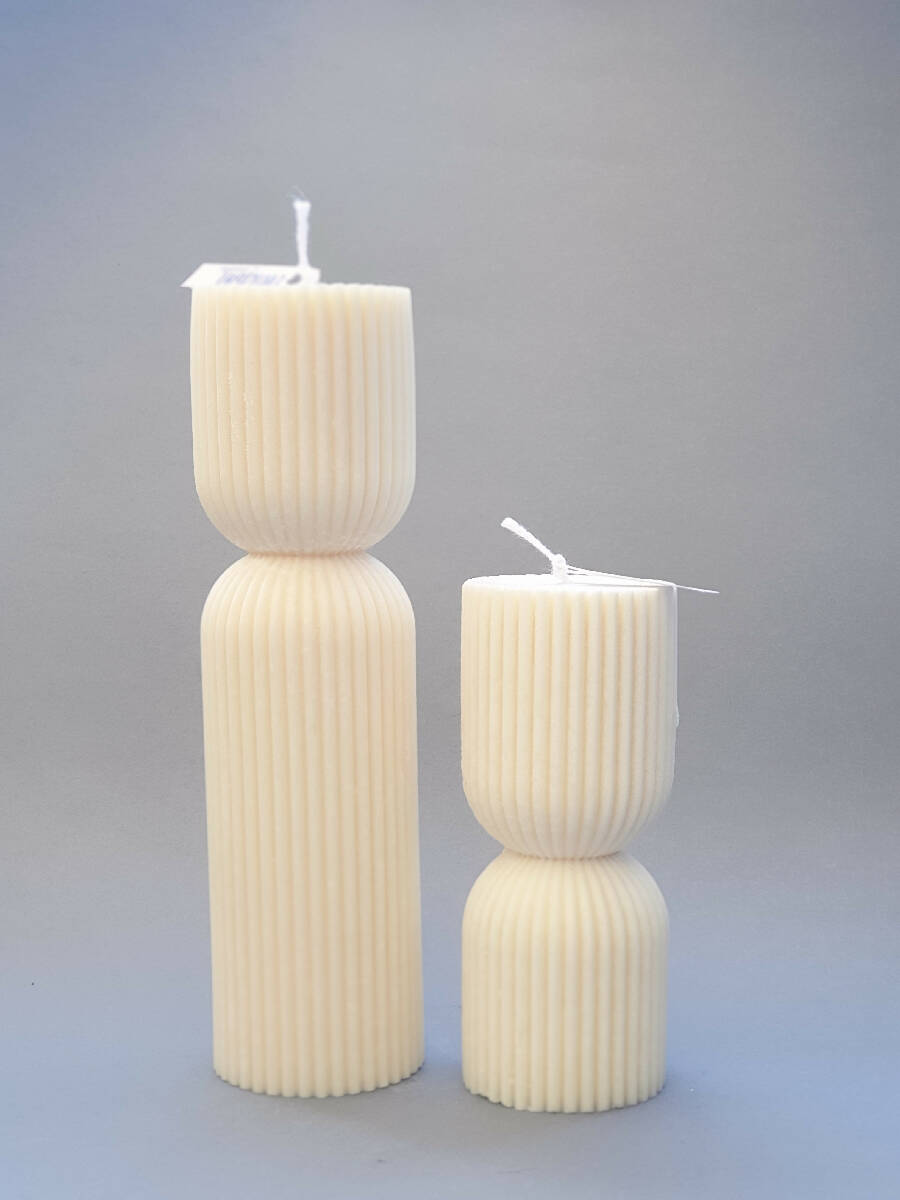 Twilight Ribbed Pillar Candle