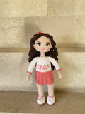 Handmade By Noha Handmade Crochet Doll Zara Weight 90 gr height 35 Cm