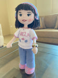 Handmade by Noha Handmade Crochet Doll Azza weight 90 gr height 135cm