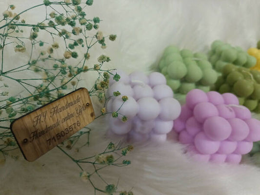 HJ Handmade Scented Bubble Candles 6cm*6cm For Your Baby Shower Or Souvenir