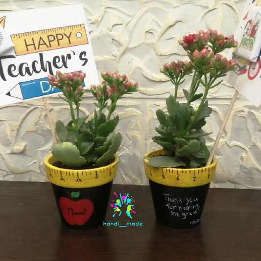 Handi ___made Customized Hand Painted Flower Pots