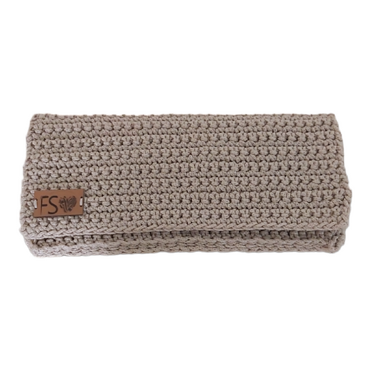 Fashion Stitch Women's Small Beige Crochet Wallet