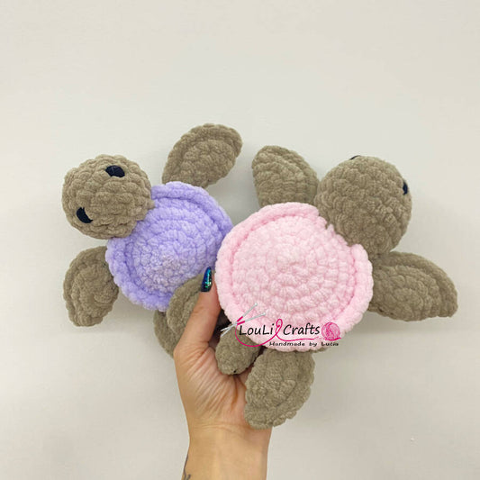 Loulicrafts Kids Handmade Crochet Turtle Toy 10 cm