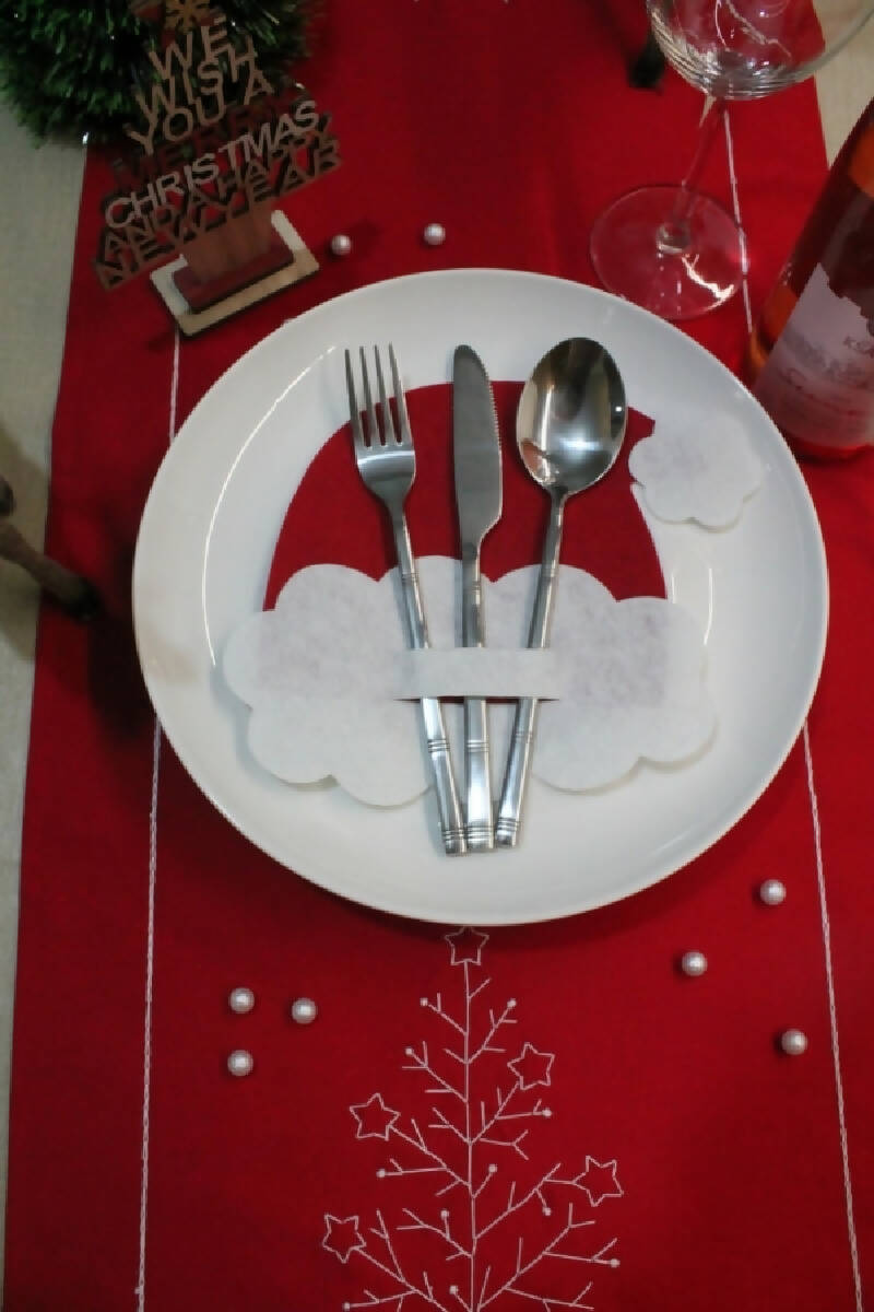 Crenay Handmade Christmas Tableweare Holder Santa's Face