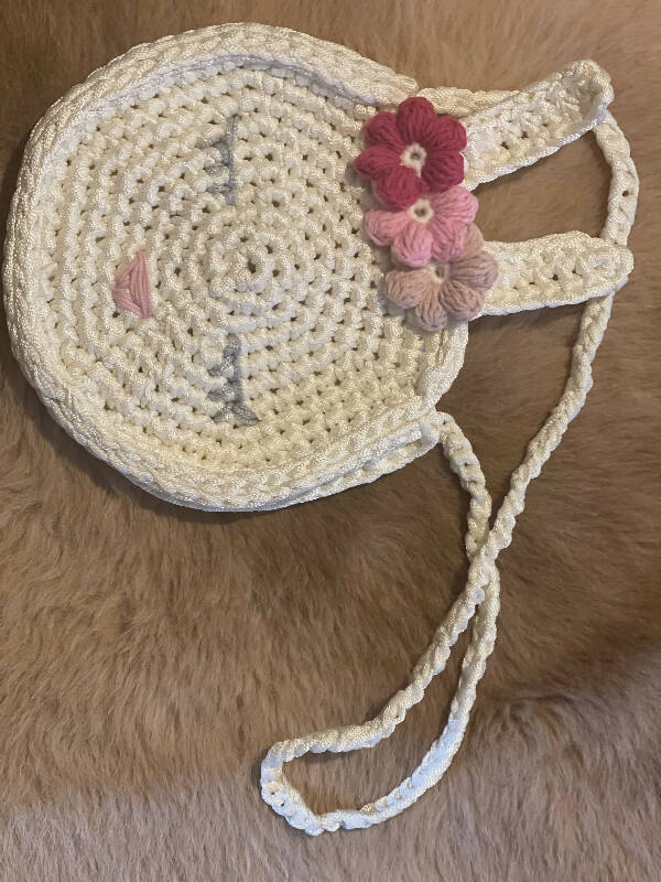 It's So Yarn Handmade Crochet Bunny Kids Bag