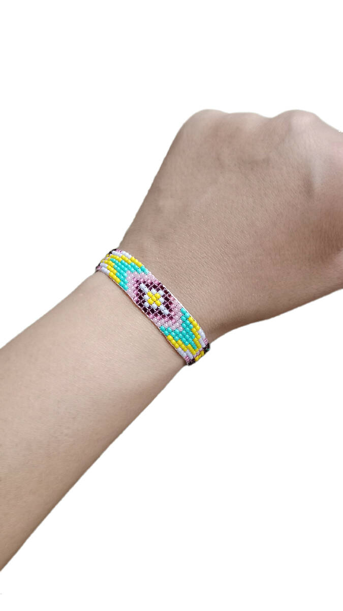 Glow By Rula Akhdar Handmade For Women Colorful Bead Bracelet