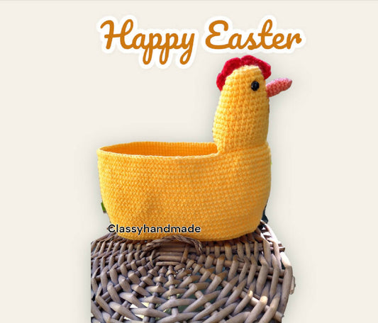 Classy Handmade Touch Crochet Easter Chicken