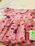 Rita Fashion Kids Turkish Pink Dress For Girls Size 3.4.5 y