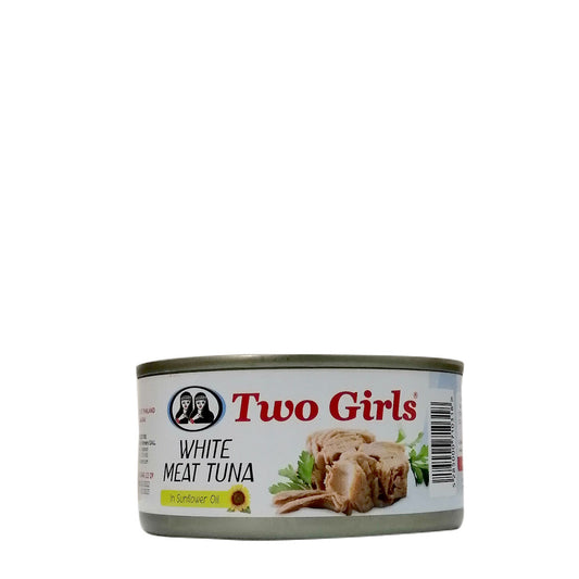 Two Girls White Meat Tuna 185 g البنتين لحم التونة الأبيض بالزيت النباتي طون
