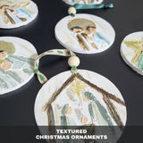 Karoun's Textured Christmas Ornaments