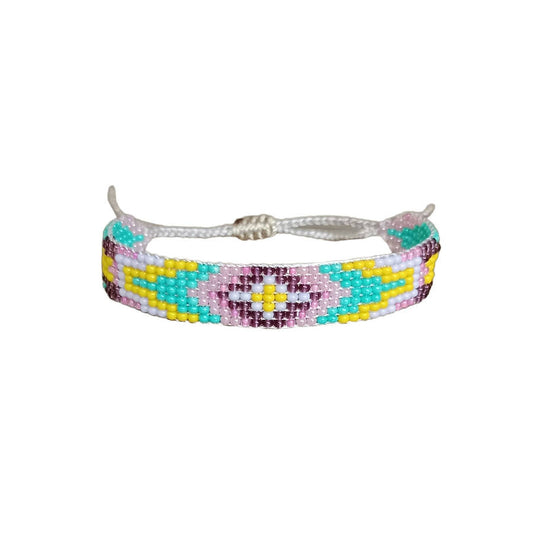 Glow By Rula Akhdar Handmade For Women Colorful Bead Bracelet