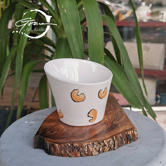 Grace T ArtStudio Handmade Bowl Nuts Cajau 1 cup