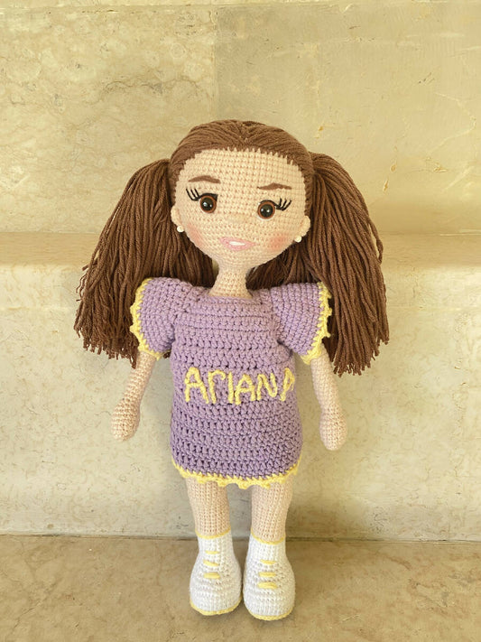 Handmade By Noha Doll Crochet Ariana Weight 90 gr Height 35Cm