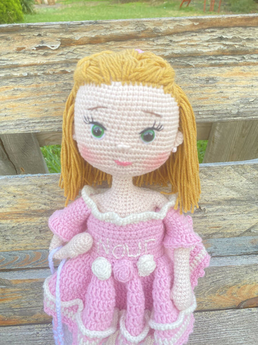 Handmade By Noha Handmade Crochet Doll Nour weight 90gr Height 35 Cm