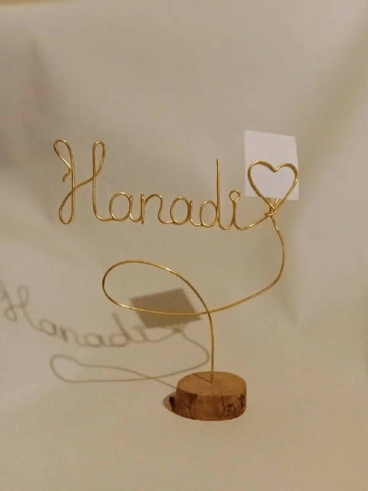 Craftline Wire Name Design with Heart Photo-holder