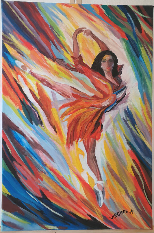 Vero Dance of Flames Acrylic Painting (40 x 60 cm)