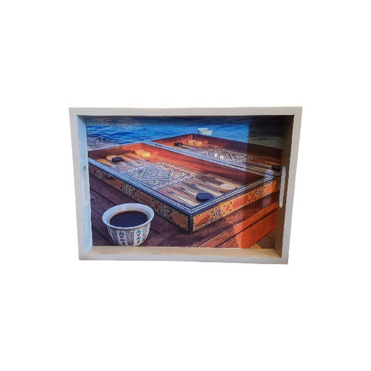 Soleil.handcraft Handmade Wooden tray 25 cm×35 cm