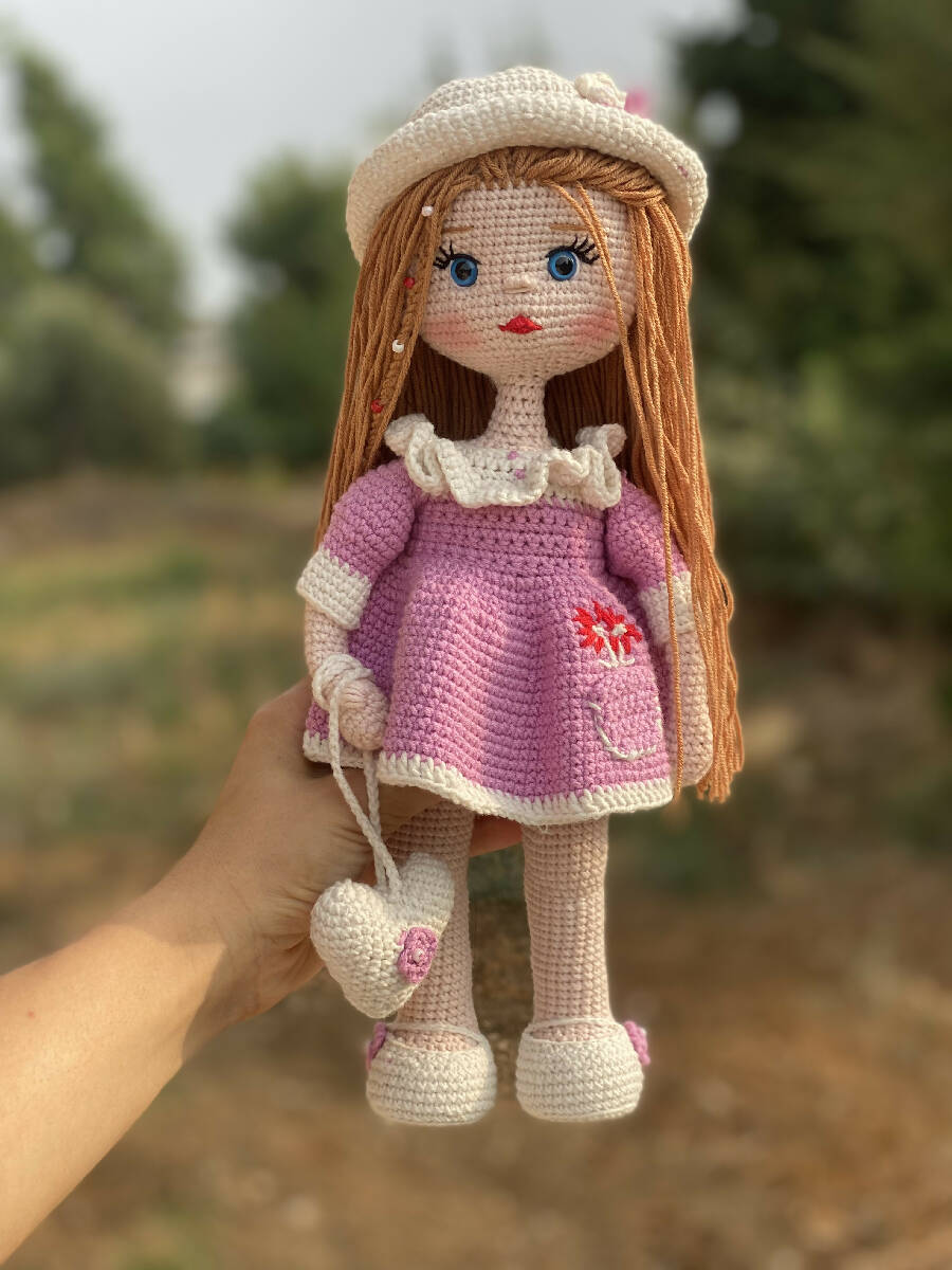 Handmade By Noha Handmade Crochet Doll Areilla Weight 90 gr Height 35 Cm