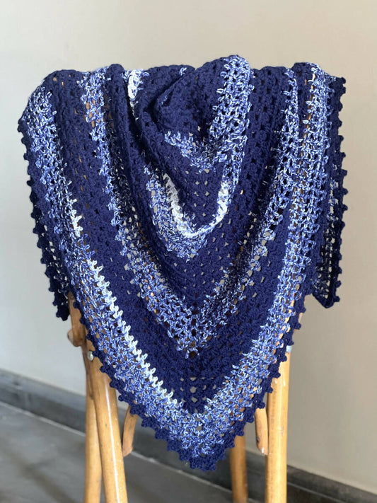 Roudainas Art Crochet Triangle Shawl