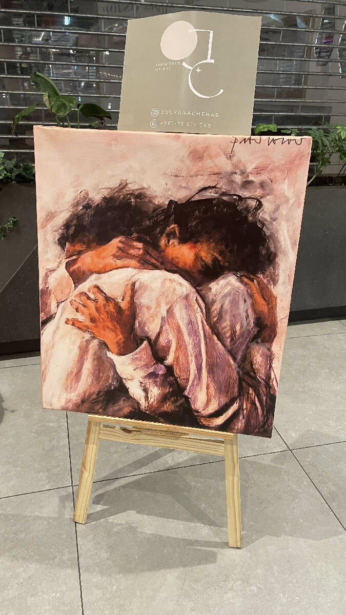 Julyana Chehab Handmade Abbraccio-Ready-Painting-Printed 60cm x 70cm