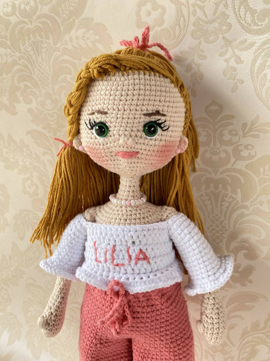 Handmade By Noha Handmade Croche Foll Lilia weight 90 gr height 35 Cm