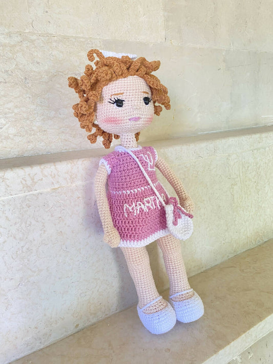 Handmade By Noha Handmade Crochet Doll Martha Weight 90 gr Height 35 Cm